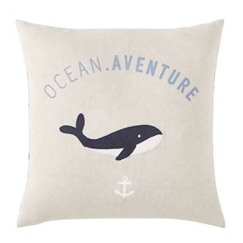ORCALA Dual-Tone Printed Cotton Cushion (H40 x W40 x D10cm)