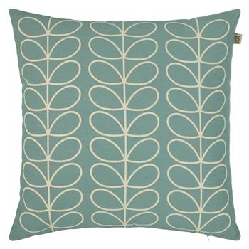 Orla Kiely Linear Stem Cushion, Duck Egg (50 x 50cm)