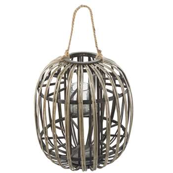 OSAKA Brown Rattan Lantern (H55 x W48.5 x D48.5cm)