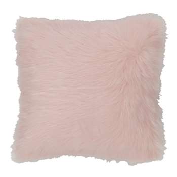 OUMKA faux fur cushion in pink (45 x 45cm)