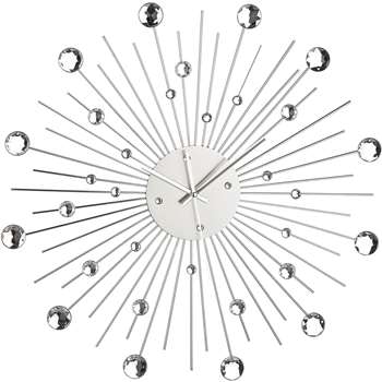 Out of the Blue Wall Clock, Silver (Diameter 50cm)