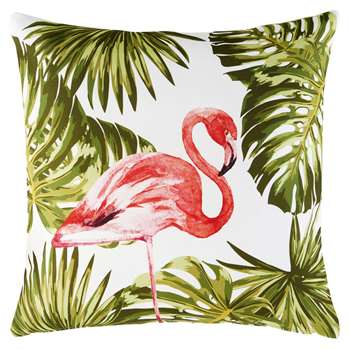 TALLULAH Outdoor Cushion with Pink Flamingo Print (H50 x W50cm)