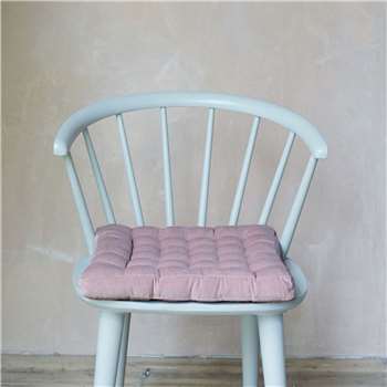 Pale Rose Velvet Seat Pad (H40 x W40cm)