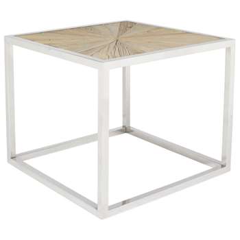 Parquet End Table - Recycled Elm (50 x 60cm)
