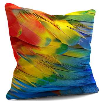 Parrot Feather Print Cushion (45 x 45cm)