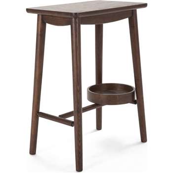 Penn Bedside Table, Dark Stain Ash (54 x 42cm)