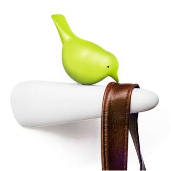 Picky Sparrow Wall Hook - Green 8.9 x 4cm
