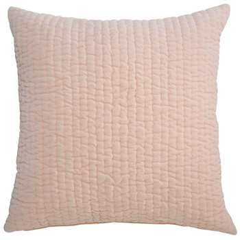 Pink cotton piqué cushion (60 x 60cm)