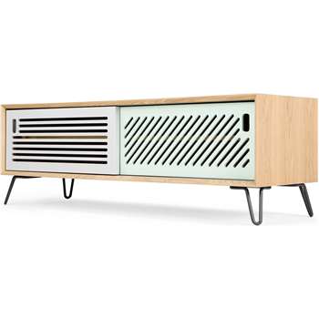Pointillee Media Unit, Ash and Grey (H43 x W130 x D40cm)