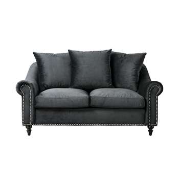 Portman Two Seat Sofa – Black (H85 x W159 x D101cm)