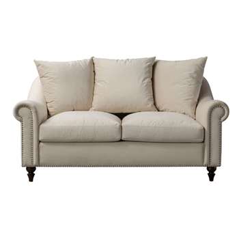 Portman Two Seat Sofa – Ivory (H85 x W159 x D101cm)