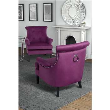 Positano Lounge Armchair - Mulberry (80 x 90cm)