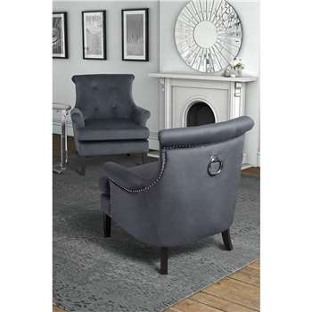 Positano Lounge Armchair - Storm Grey (80 x 90cm)