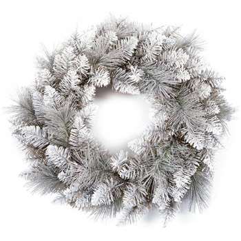 Premier Decorations Silver Tip Wreath (H50 x W50 x D15cm)