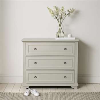 Provence 3 Drawer Chest Of Drawers - Pale Grey (Width 112cm)