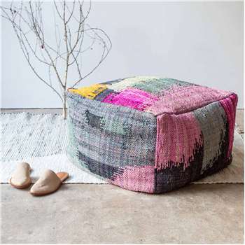 Rafik Silk Pouffe (H40 x W60 x D60cm)