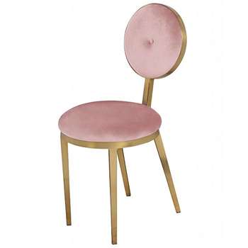 Ravello Dining Chair - Blush Pink (H90 x W42 x D55cm)