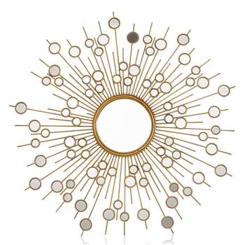 Rays of Sunshine Mirror, Gold (95 x 95cm)