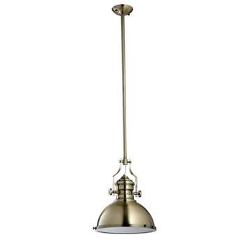 Rene Bronze French Pendant Light (H140 x W32 x D32cm)