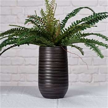 Ribbon Vase Black - Small (H30 x W16.5 x D16.5cm)