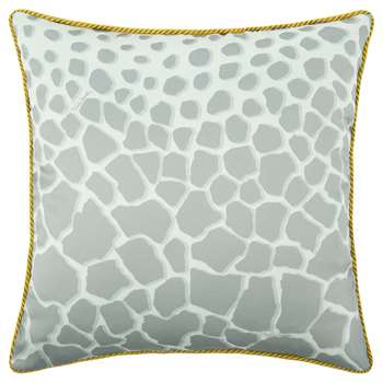Roberto Cavalli - Jerapah Silk Bed Cushion - Grey - (40 x 40cm)