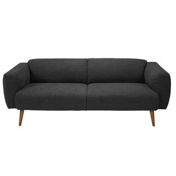 ROBIN Mottled anthracite 3-seater fabric sofa (80 x 224cm)