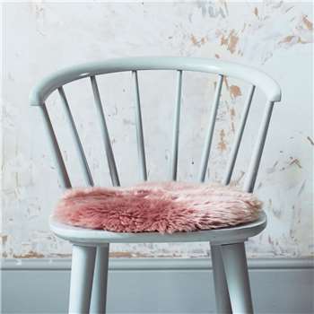 Round Rose Sheepskin Seat Pad (H37 x W37cm)