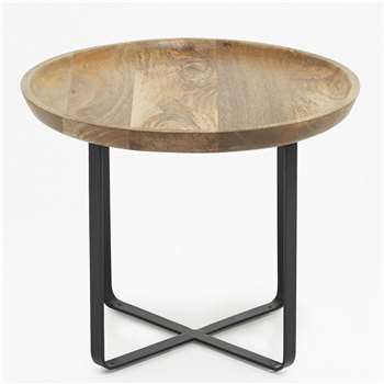 Round Tray Table - Natural (40 x 50cm)