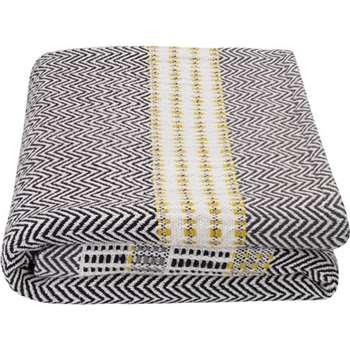 Ryker Cotton Woven Throw, Grey Multi (H130 x W170cm)