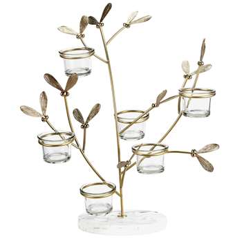 Sainsbury's Home Large Mistletoe Tea Light Tree - Multi (36.2 x 36.5cm)