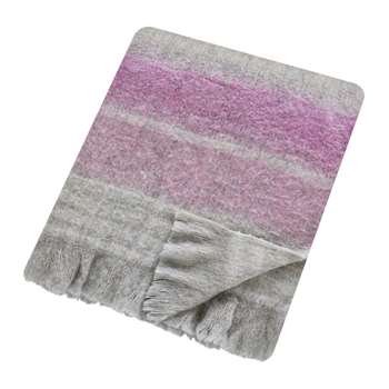 Sanderson - Wisteria Falls Lilac & Grey Blanket (H140 x W185cm)
