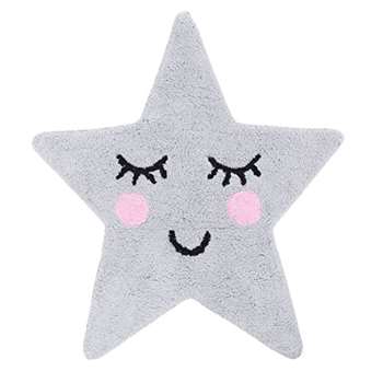 Sass & Belle Sweet Dreams Star Rug - Grey (70 x 67cm)