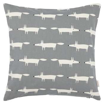 Scion Mini Mr Fox Cushion, Steel (H40 x W40cm)