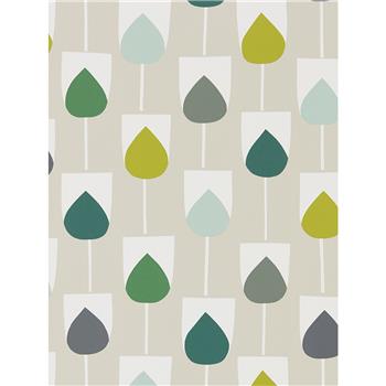 Scion Sula Wallpaper, Juniper / Kiwi 111321