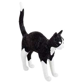 Seletti - Jobby The Cat Lamp, Black/White (20.7 x 46cm)