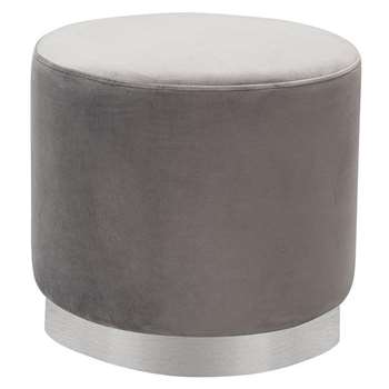 Senio Circular Stool Grey (H45 x W50 x D50cm)