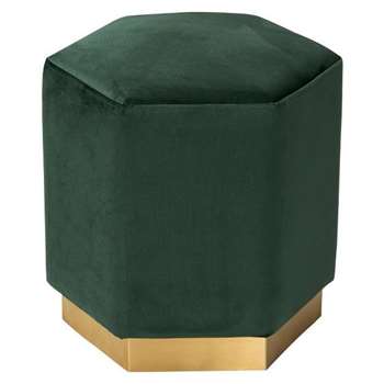 Senio Hexagonal Stool Bottle Green (H44 x W44 x D44cm)