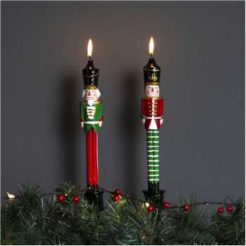 Set of Two Nutcracker Candles (Height 27cm)