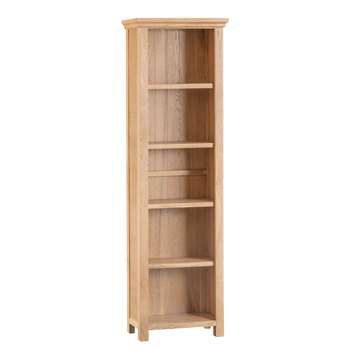 Siena Oak Large Narrow Bookcase (H180 x W55 x D25cm)