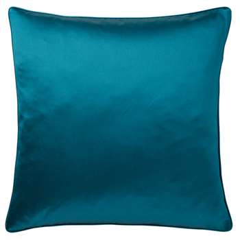 Silk and Cotton Cushion Cover, Large - Blue Topaz (51 x 51cm)