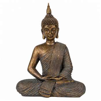 Serenity Sitting Buddha - Bronze (H30 x W23 x D10cm)