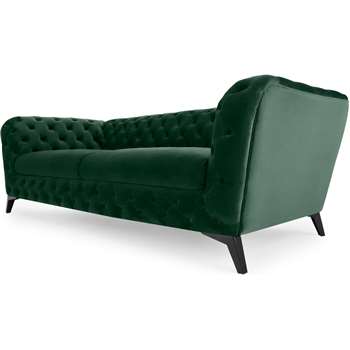 Sloan 3 Seater Sofa, Pine Green Velvet (H68 x W215 x D92cm)
