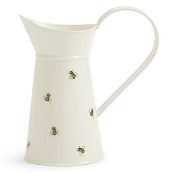 Small Bee Print Jug, Cream (H20.3 x W12 x D12cm)