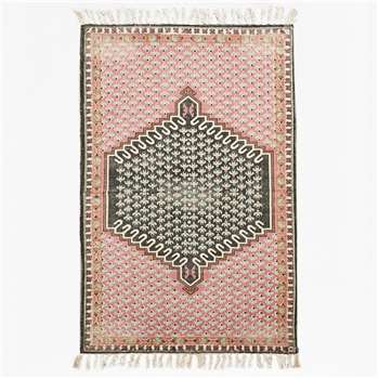 Small Poppy Field Rug - Pink & Grey (H150 x W90cm)