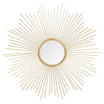 SOLEDAD round gold-coloured metal mirror D 70 cm