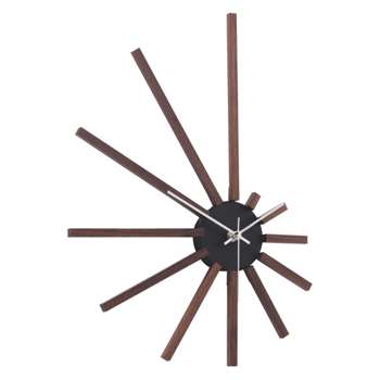 Spectrum Brown Spoke Wall Clock - Walnut (Diameter 45cm)