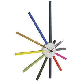 Habitat Spectrum Multi-Coloured Spoke Wall Clock (Height 45cm)