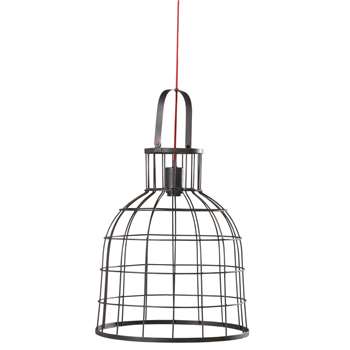 STRATFORD Red Cable and Black Metal Pendant (H48 x W41.5 x D41.5cm)