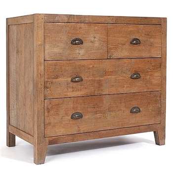 Sumatra Four Drawer Chest (H90 x W100 x D55cm)