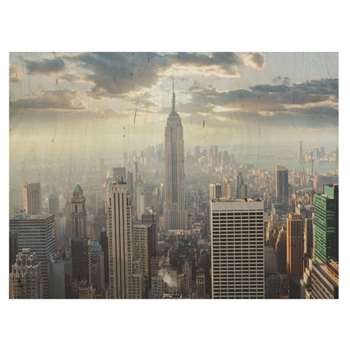 Sunrise in New York Wood Print (30 x 40cm)